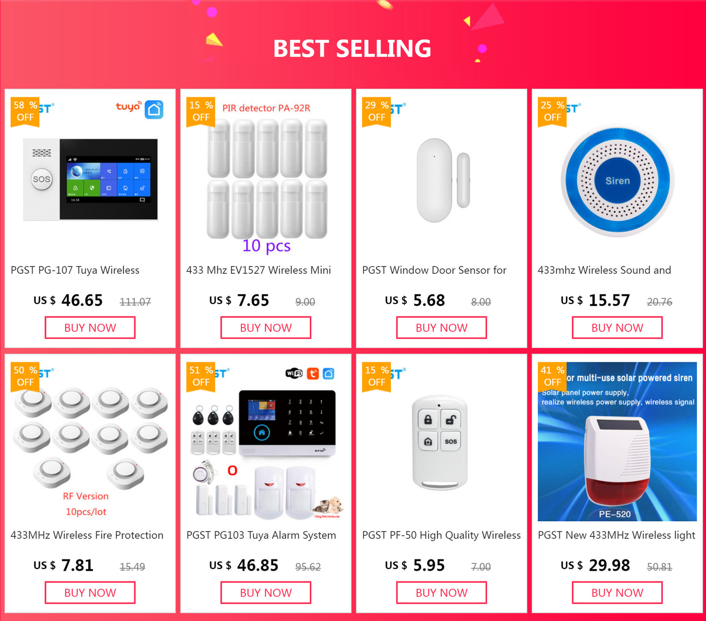 PGST résidentiel Tuya intelligent Gsm Wifi système d'alarme pour la maison sans fil alarme de sécurité maison vie intelligente App contrôle travail avec ALexa