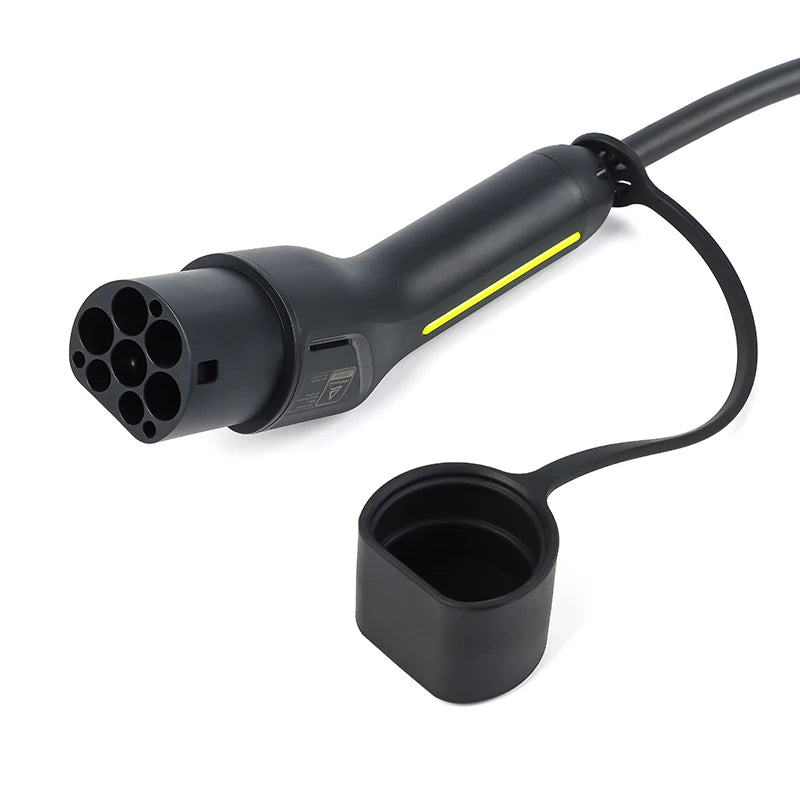 Câble de chargement de rue EV étanche pour Station Wallbox 5M 3.5KW-22KW Type 2 Type 1 Mode 3 noir