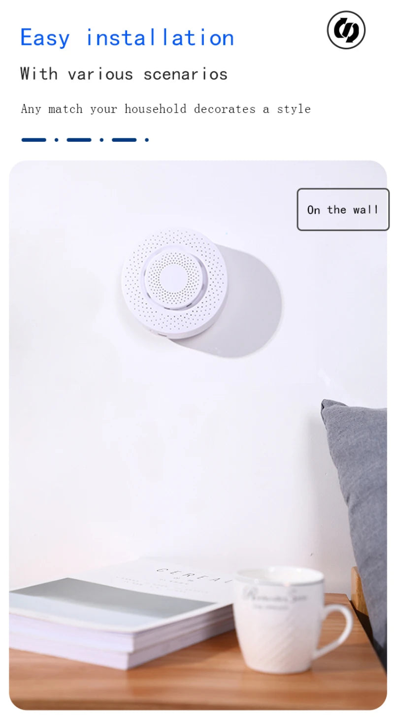 Tuya Zigbee/WiFi capteur de qualité de l'air boîte à Air intelligente compteur de CO2 formaldéhyde cov capteur de température et d'humidité Via Alexa Google