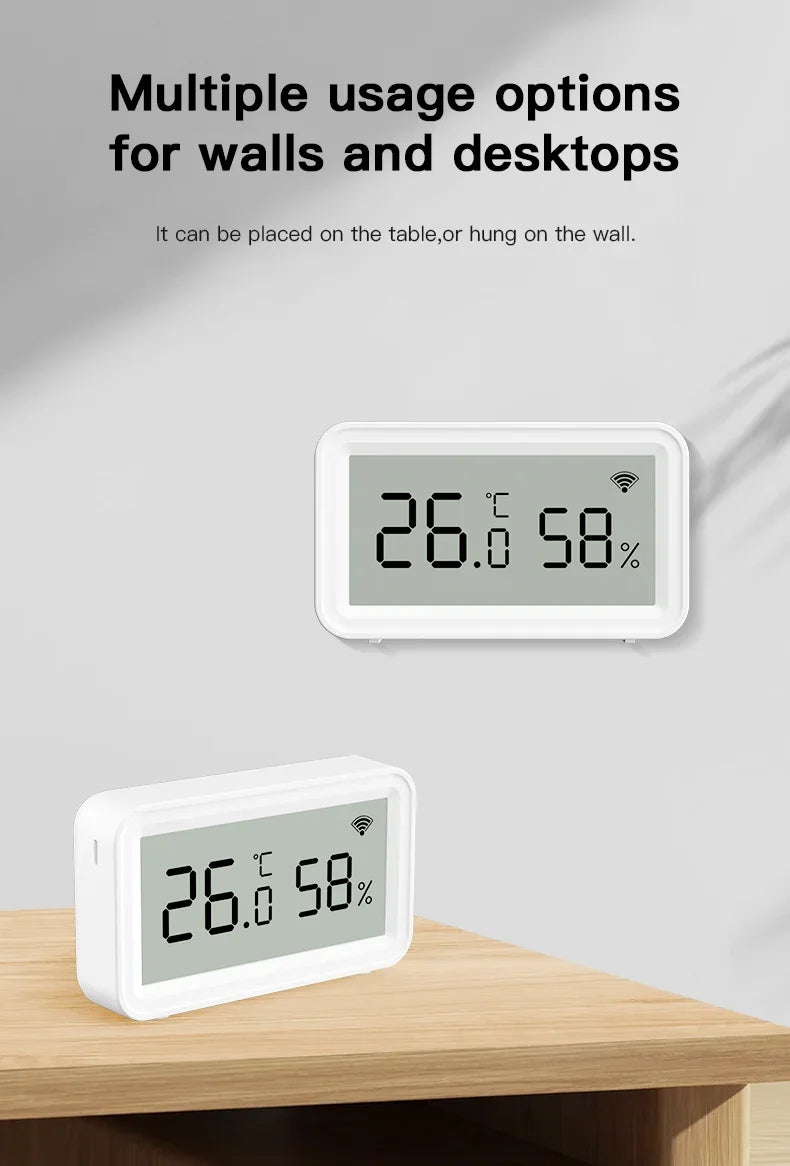 Tuya WiFi Zigbee 3.0 capteur de température et d'humidité pour maison intelligente APP télécommande SmartLife fonctionne avec Alexa Google Assistant