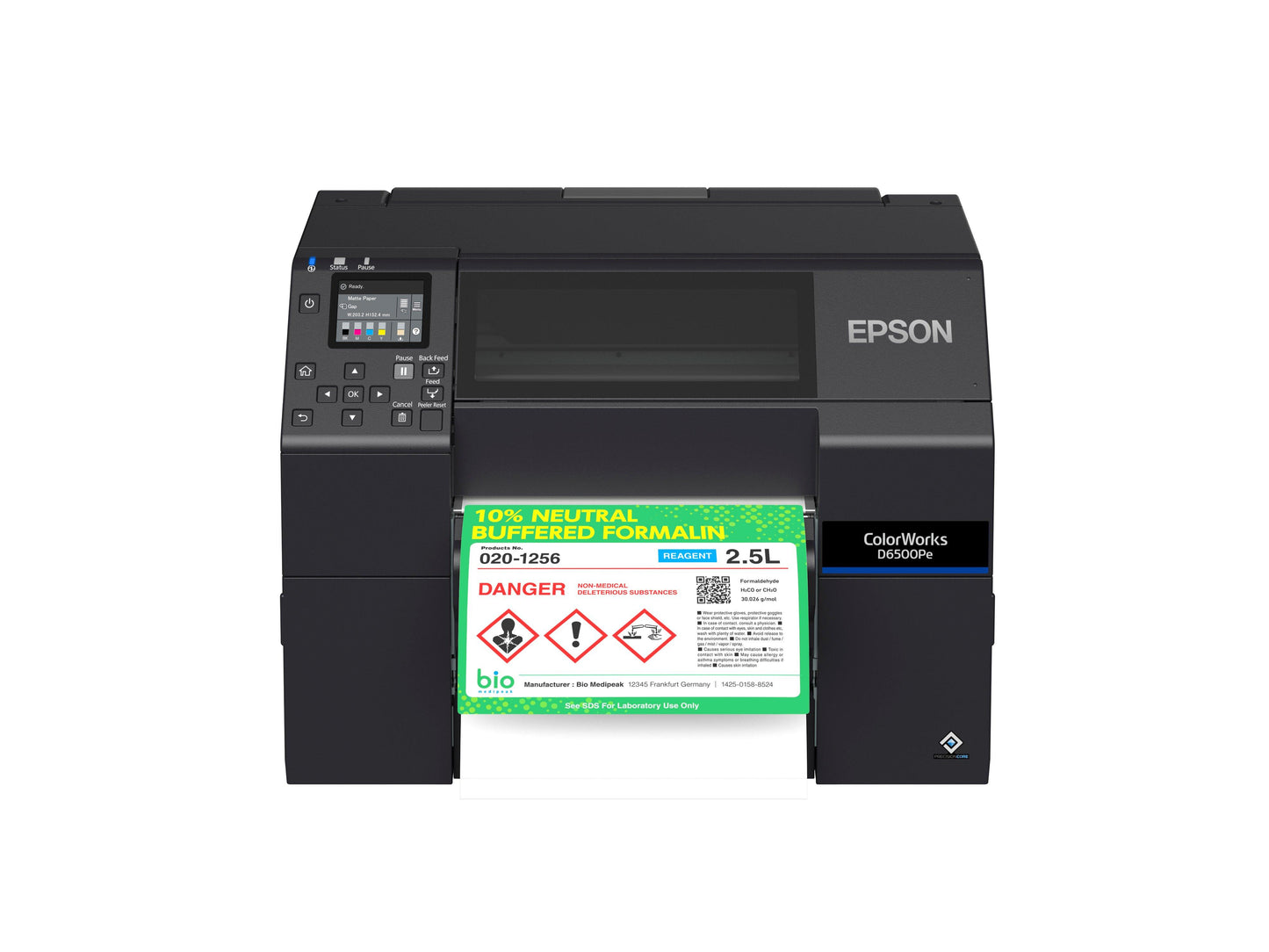 Epson ColorWorks D6500Pe imprimante pour étiquettes Transfert thermique Couleur 1200 x 1200 DPI 85 mm/sec Avec fil Ethernet/LAN
