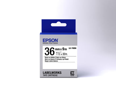 Epson LK-7WBN - Standard - Noir sur Blanc - 36mmx9m