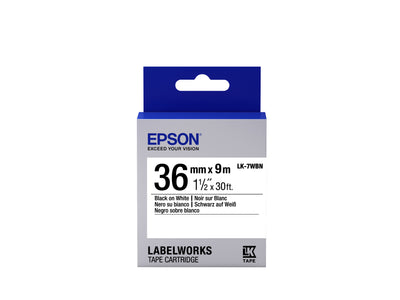 Epson LK-7WBN - Standard - Noir sur Blanc - 36mmx9m