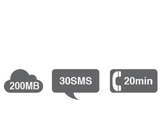 Tele2 200MB + 30SMS + 20min Abo