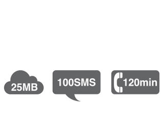 Tele2 25MB + 100SMS + 120min Abo