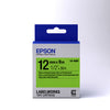 Epson LK-4GBF - Fluorescent - Noir sur Vert - 12mmx9m