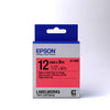 Epson LK-4RBP - Couleur Pastel - Noir sur Rouge - 12mmx9m