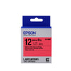 Epson LK-4RBP - Couleur Pastel - Noir sur Rouge - 12mmx9m