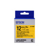 Epson LK-4YBW - Adhésif Fort - Noir sur Jaune- 12mmx9m