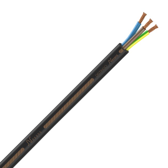 Câble électrique 3 G 10 mm² u1000r2v L.1 m / Au mètres