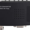 Pwshymi BNC to VGA Converter, BNC S-Video to VGA HD Adapter for PC Monitor (EU Plug)
