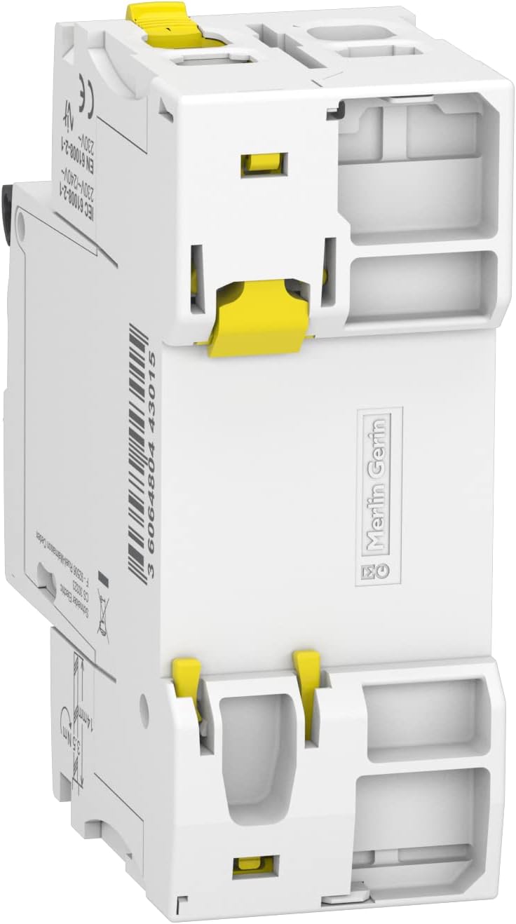 Schneider A9Z21240 Disjoncteur différentiel iID, 2P, 40A, 30mA Type A, Blanc