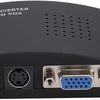 Pwshymi BNC to VGA Converter, BNC S-Video to VGA HD Adapter for PC Monitor (EU Plug)