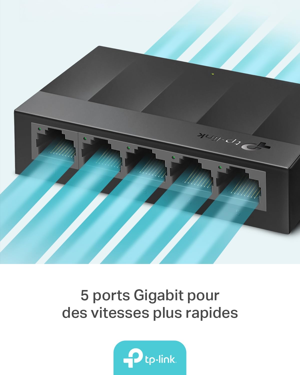 TP-Link LS1005G Gigabit Ethernet Switch 5 Ports 10/100/1000 Mbps (Speed Up to 2000Mbps) - Ideal for Extending the Wired Network for SMEs and Home Offices