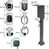 KREAINVENT Support universel de haute qualité pour wallbox en aluminium avec toit et porte-câble EV