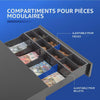 iggual IRON-20 cash tray, manual or automatic cash register RJ11 (12 V), compartment x4 banknotes and 8 pieces, 3-position lock lock, 42 x 40.5 x 10 cm, case made of
