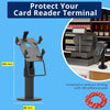 Support Ergonomique pour Terminal de Paiement POS de Comptoir - Support de Terminal de Paiement avec Poignée, Rotation à 180°, Inclinaison à 45°,Montage pour Vis ou Adhésive (UNIVERSEL)