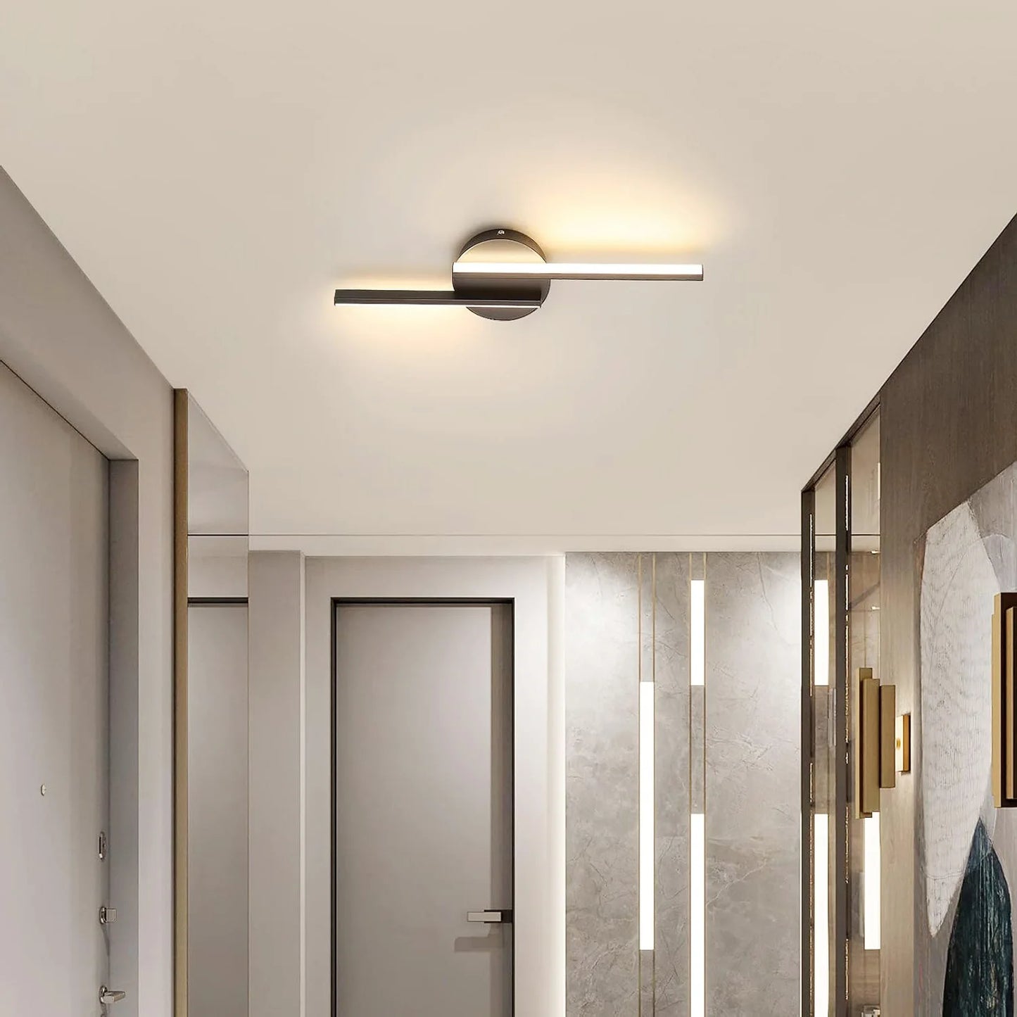 Applique murale LED, applique murale intérieure moderne 16W 1800LM 3000K plafonnier, appliques murales pour salon couloir couloir escalier