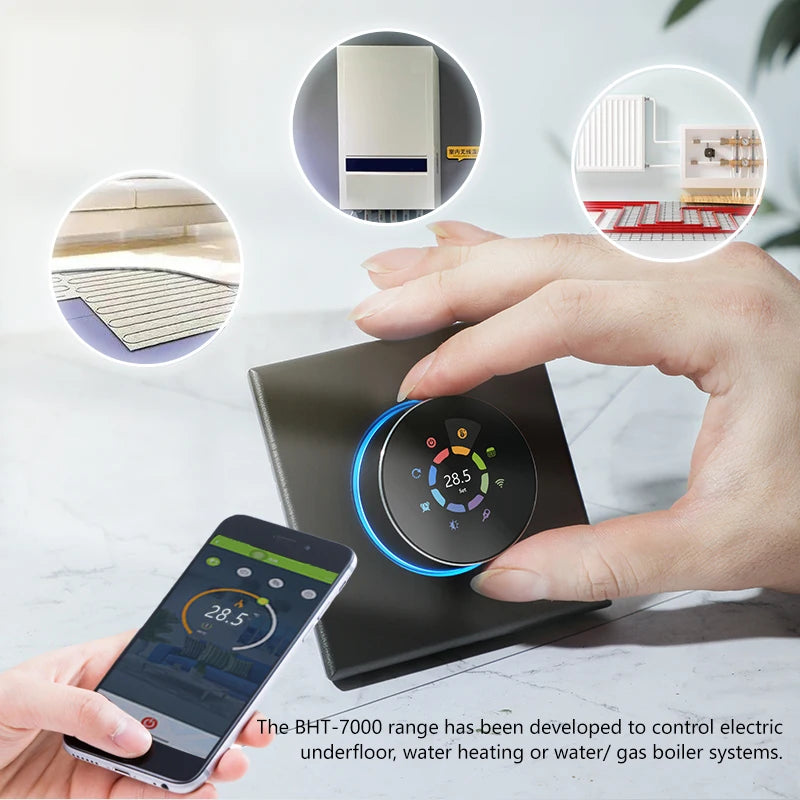 ThermoandreWIFI à bouton intelligent pour le chauffage de l'eau 5A, pommeau de corps à gaz, 16A, chauffage électrique nous-mêmes avec Alexa Google Home Yandex, 24V, 220V