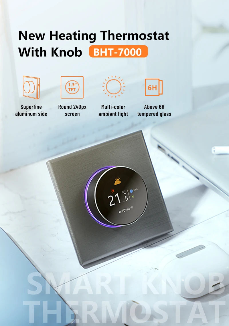 ThermoandreWIFI à bouton intelligent pour le chauffage de l'eau 5A, pommeau de corps à gaz, 16A, chauffage électrique nous-mêmes avec Alexa Google Home Yandex, 24V, 220V