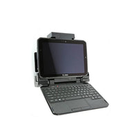 Zebra vehicle charging-/communication station, with lock
