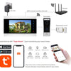 Jeatone Tuya 7 pouces WiFi interphone vidéo sans fil interphone avec caméra oculaire de détection automatique 1080P pour maison appartement extérieur