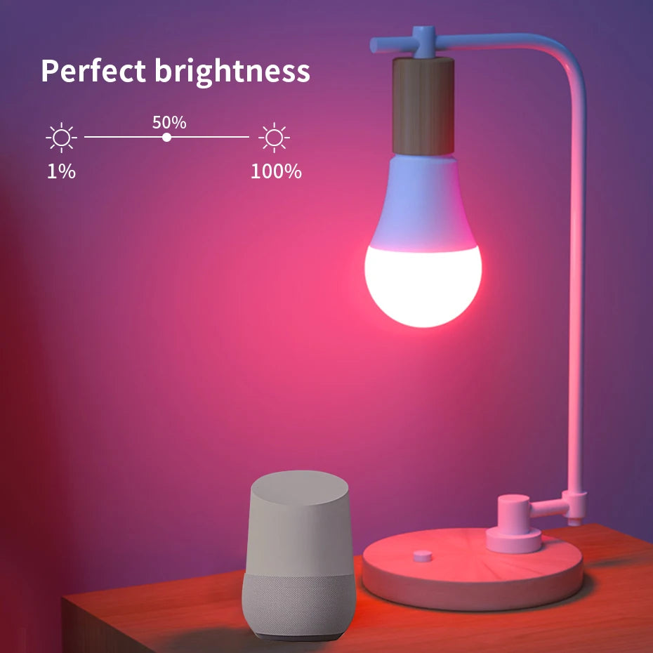 Ampoules Led intelligentes WIFI E27 TUYA/Smart Life RGB + blanc + ampoule Led chaude 220v lampe pour Yandex Alice automatisation Google Home Alexa