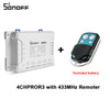 Sonoff 4CH Pro R3 10A /Gang 4 canaux Wifi commutateur intelligent 433 MHZ RF commutateur de lumières Wifi à distance prend en charge 4 appareils fonctionne avec Alexa
