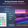 TurnRGB-Bande lumineuse LED avec télécommande à 24 touches, 10m, diviseur de musique, proxy, SMD5050, TV, PC, maison