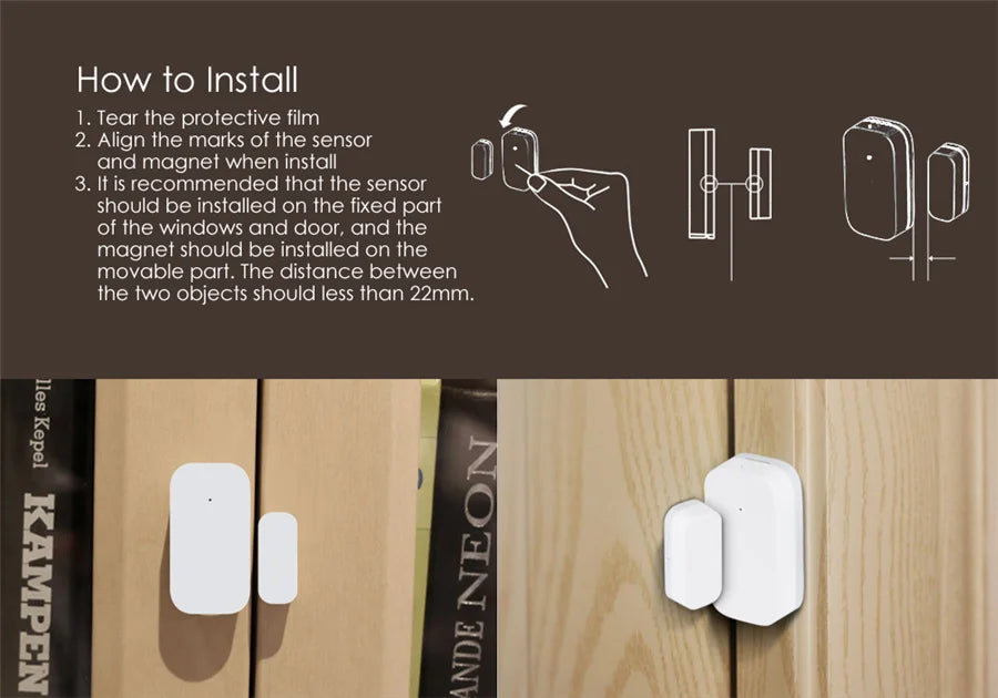 Aqara-Mini Capteur de Porte et Fenêtre Intelligent Zigbee, Connexion Sans Fil, Alarme, Maison Intelligente, HomeKit pour Xiaomi ata jia Mi Home