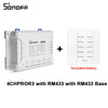 Sonoff 4CH Pro R3 10A /Gang 4 canaux Wifi commutateur intelligent 433 MHZ RF commutateur de lumières Wifi à distance prend en charge 4 appareils fonctionne avec Alexa