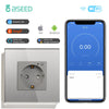 BSEED-Prise Murale Wifi EU Standard 86x86mm, Moniteur d'Alimentation Intelligent, Fonctionne avec Google Alexa