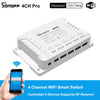 Sonoff 4CH Pro R3 10A /Gang 4 canaux Wifi commutateur intelligent 433 MHZ RF commutateur de lumières Wifi à distance prend en charge 4 appareils fonctionne avec Alexa