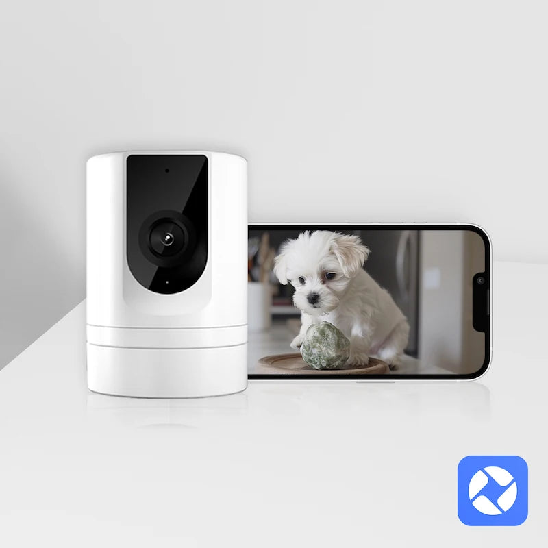 Caméra pour animaux de compagnie, caméra de sécurité intérieure, caméra pour animaux de compagnie avec application téléphonique, caméra de sécurité intérieure, caméra bébé pliable pour la sécurité de la maiso