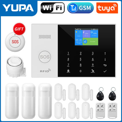 Nouveau système d'alarme domestique sans fil 2G GSM WiFi avec détecteur de mouvement alarme antivol pour Tuya SmartLife APP alarme de maison de jardin