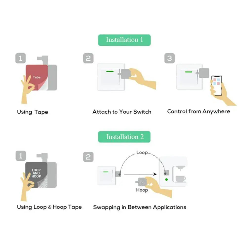 Interrupteur Bouton Poussoir Intelligent Fingerbot Bouton Poussoir Switch Bot Bouton Poussoir Sans Fil App Ou Minuterie Contrôle Durable Fingerbot Pour