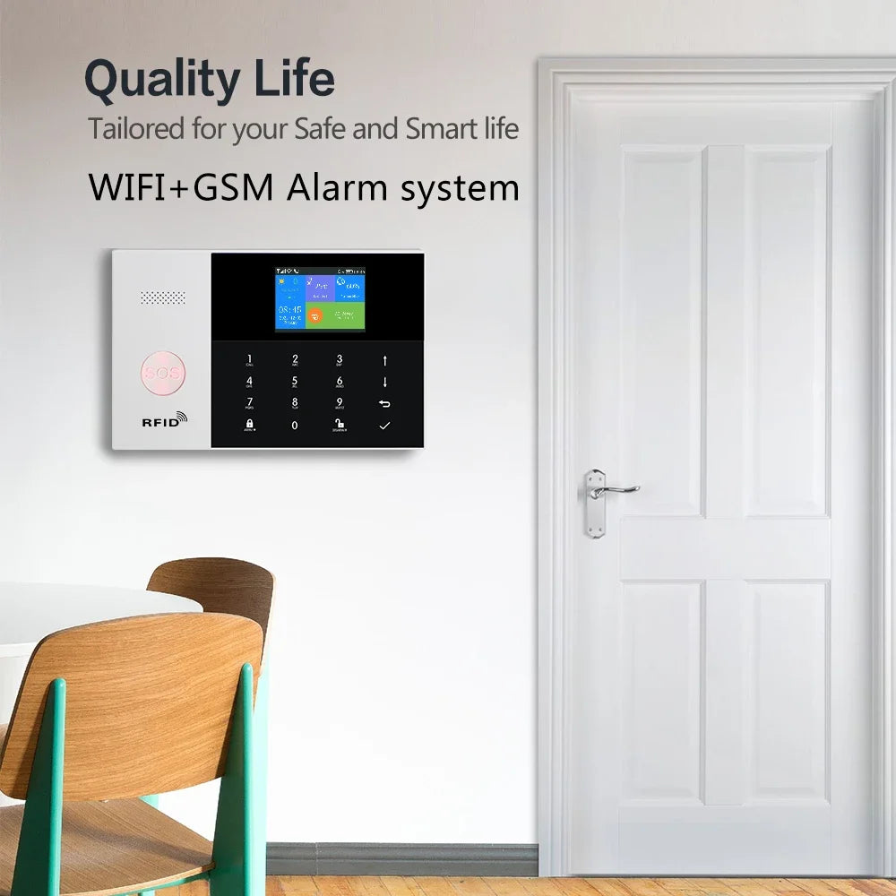 Nouveau système d'alarme domestique sans fil 2G GSM WiFi avec détecteur de mouvement alarme antivol pour Tuya SmartLife APP alarme de maison de jardin