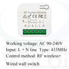 Commutateur de store de rideau 433MHz 110V 220V, télécommande sans fil à 2 voies, Module de volet roulant, émetteur récepteur, pour porte moteur