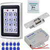 Kit complet de système de contrôle d'accès de porte, lecteur de clavier RFID 125KHz, boîtier métallique, serrure électromagnétique 180KG, alimentation électrique DC12V 3A