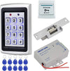 Kit complet de système de contrôle d'accès de porte, lecteur de clavier RFID 125KHz, boîtier métallique, serrure électromagnétique 180KG, alimentation électrique DC12V 3A