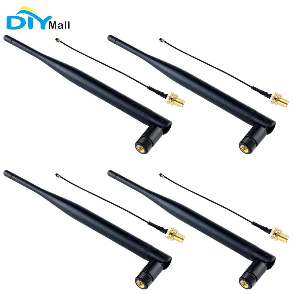 Antenne LoRa 868MHz / 915MHz 5DBi SMA mâle avec câble d'extension IPEX omnidirectionnel pour LoRa méshtastique 32 V3 LoRaWAN1/2/4 pièces
