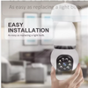 5MP lampe E27 ampoule WiFi caméra LED ampoule caméra IP intelligente surveillance PTZ 8X Zoom suivi Audio bidirectionnel Vision nocturne caméra sans fil