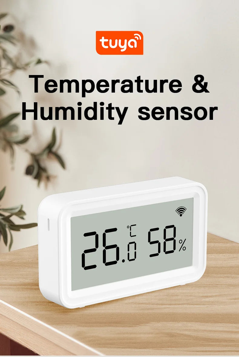 Tuya WiFi Zigbee 3.0 capteur de température et d'humidité pour maison intelligente APP télécommande SmartLife fonctionne avec Alexa Google Assistant