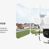 AOSU 5MP UHD WiFi Projecteur Caméra Extérieure 360 °   Vue couleur Vision nocturne Caméra de sécurité sans fil Détection PIR Audio bidirectionnel