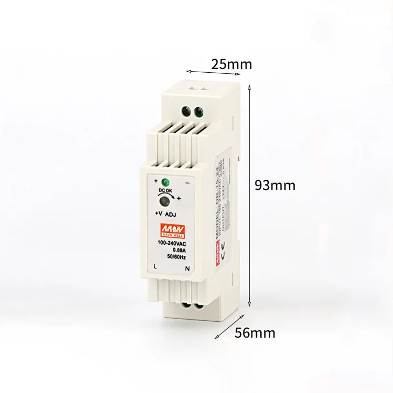 Alimentation à découpage sur rail DIN sortie DR-60W 5V 12V 15V24V 24V DC 220V à 12V transformateur 5v module boîte d'alimentation