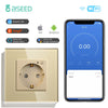 BSEED-Prise Murale Wifi EU Standard 86x86mm, Moniteur d'Alimentation Intelligent, Fonctionne avec Google Alexa