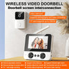 Interphone vidéo sans fil, écran 4.3 pouces, sonnette visuelle, Vision nocturne IR, caméra de Surveillance visuelle, caméra de sécurité pour maison intelligente