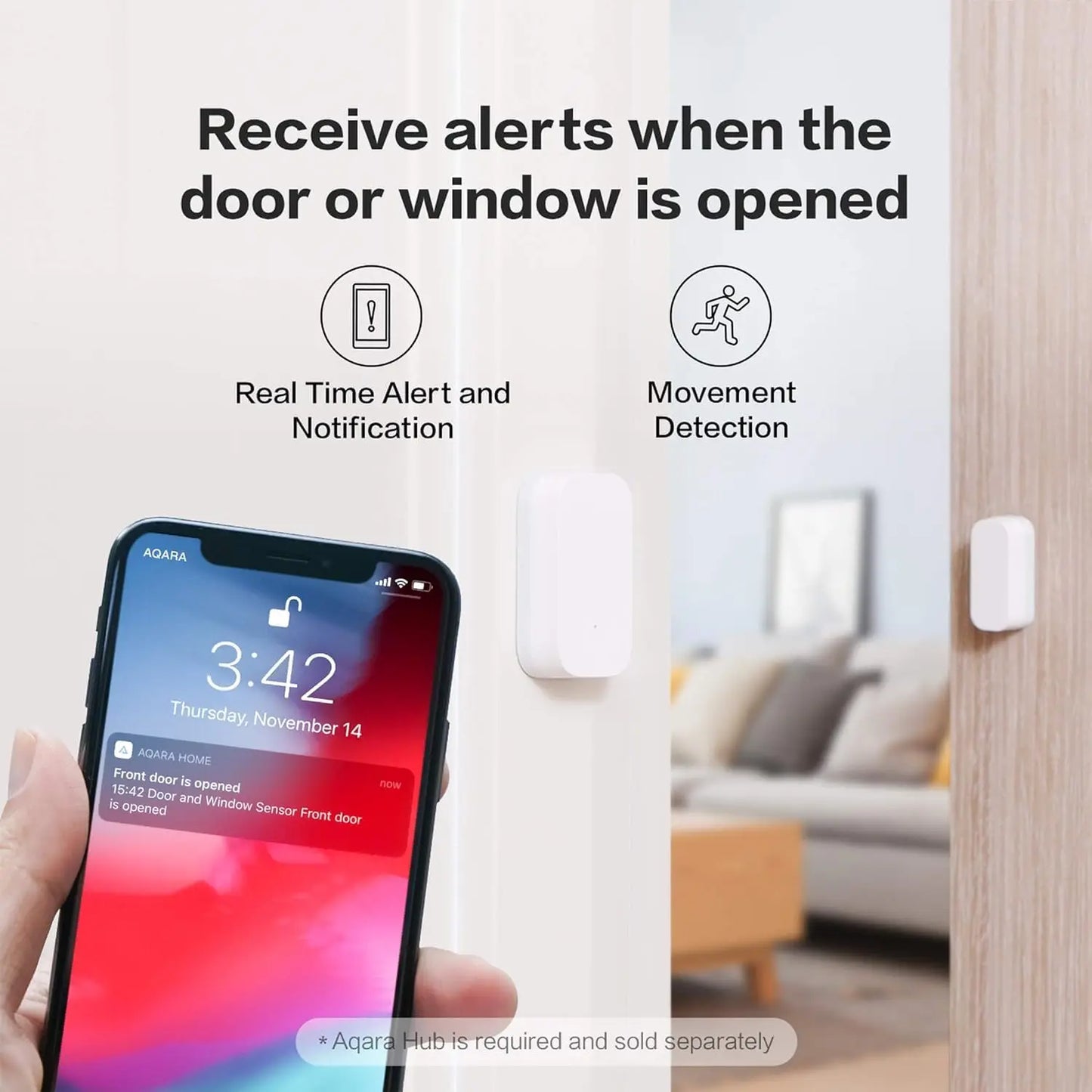 Aqara – capteur de porte et fenêtre Zigbee, Version mondiale, application pour maison intelligente, moniteur à distance sans fil, MCCGQ11LM, fonctionne avec Mi HomeKit