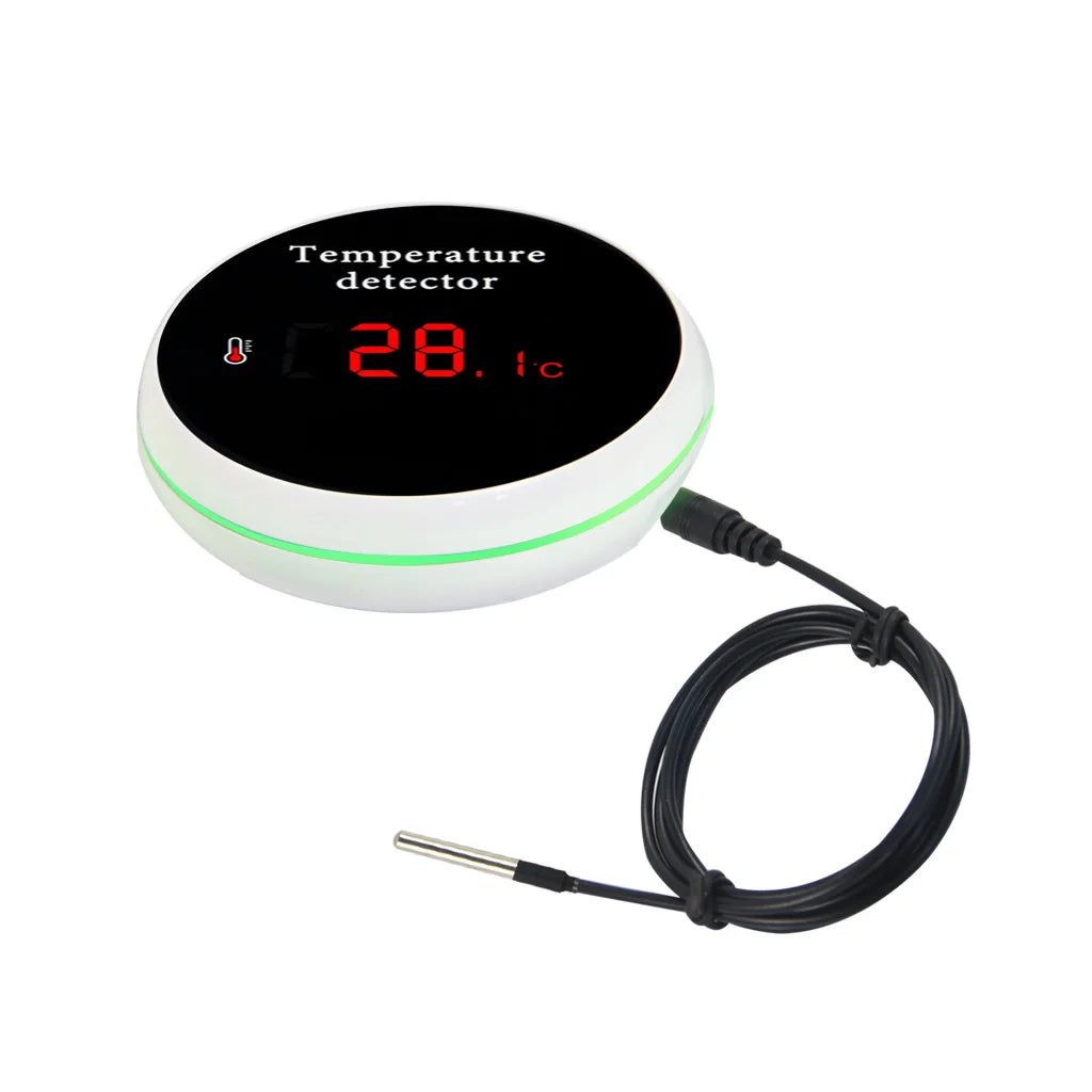 Haozee Tuya Thermomètre WIFI intelligent avec sonde de température externe Charge USB ou batterie rechargeable