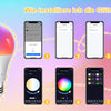 Ampoule LED E27 Bluetooth 9W 806LM, ampoule LED intelligente à intensité variable, lumière blanc chaud (2700K) blanc froid (6500K), 2 pièces